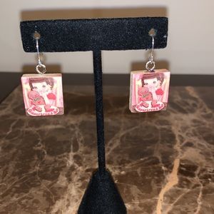 Melanie Martinez Gingerbread Man Scrabble Earrings